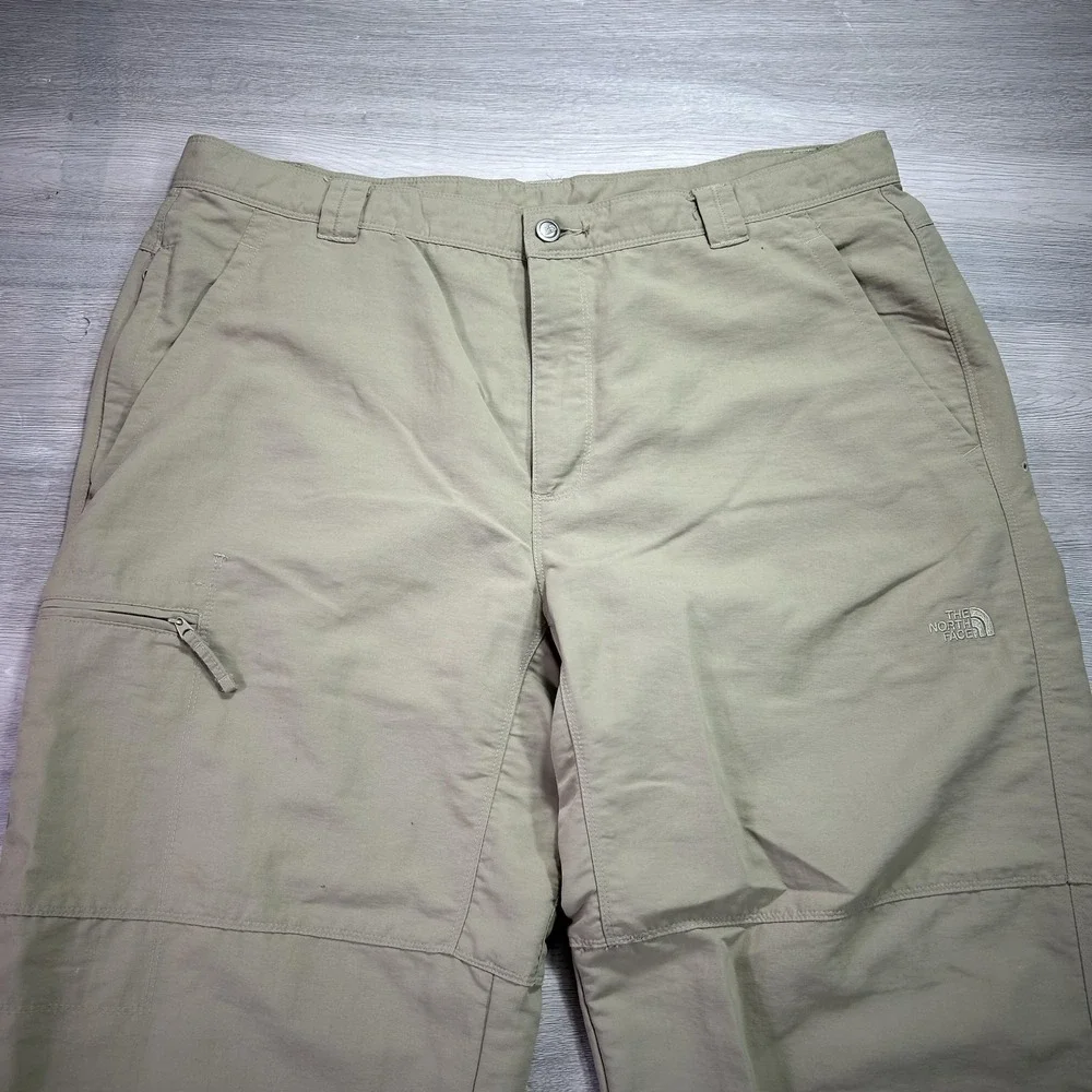 The North Face Pants Mens 40x31 Beige Nylon Hiking Zip Pocket Outdoor‎ Trail